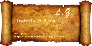 Lindenfeld Zita névjegykártya