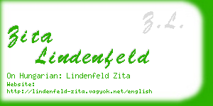 zita lindenfeld business card